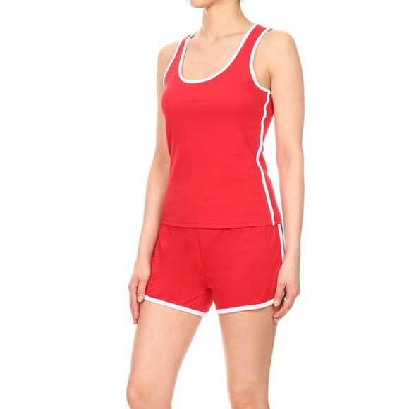 2-piece Racer Back Active Short Set - Picture 1 of 3